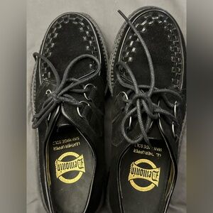 Demonia Black Suede Men's creepers